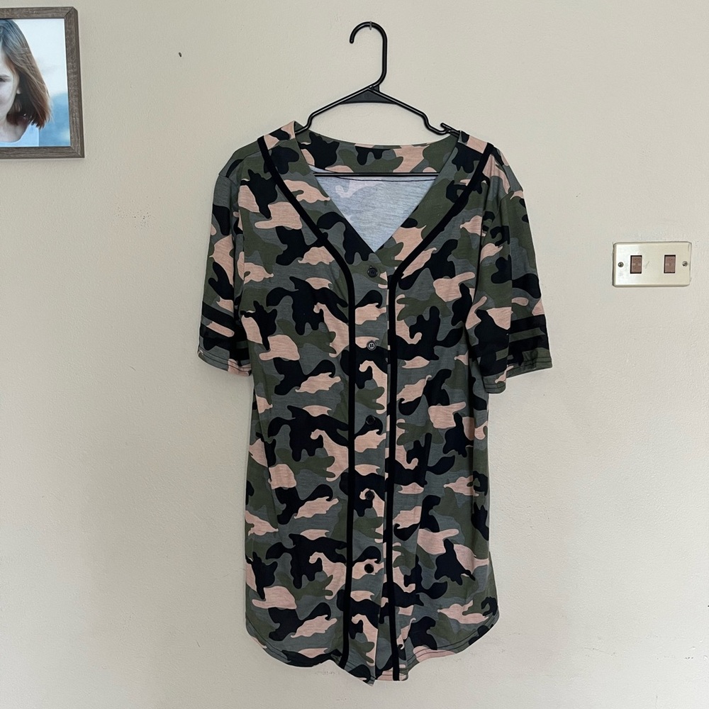 Balera Dance Button Up Camo Tunic